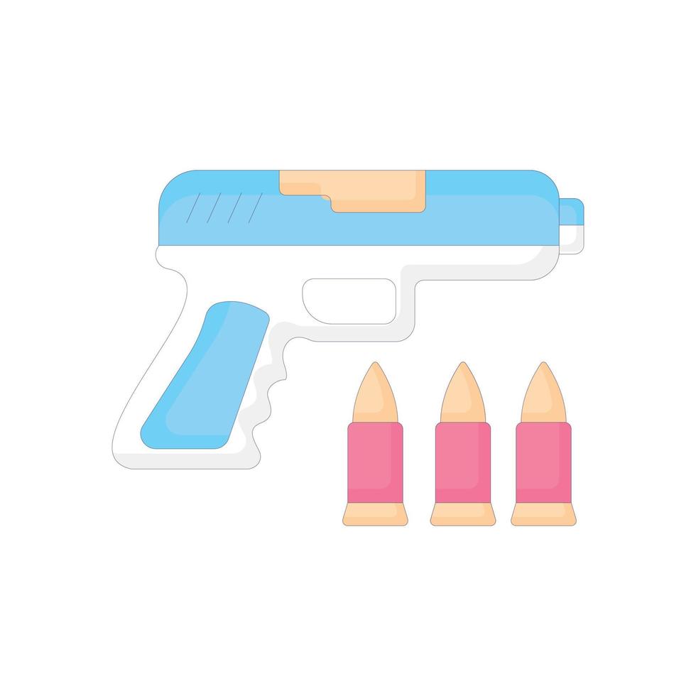 Gun vector icon style illustration. EPS 10 file