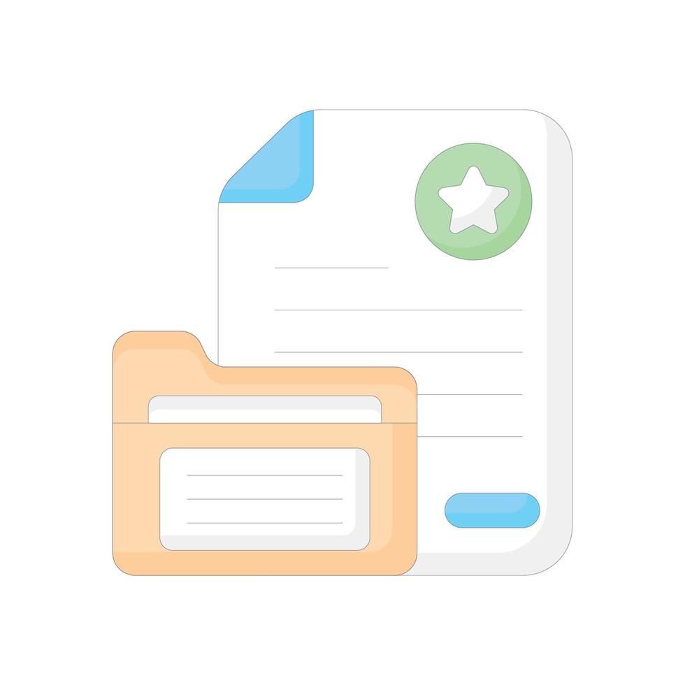 Document vector icon style illustration. EPS 10 file