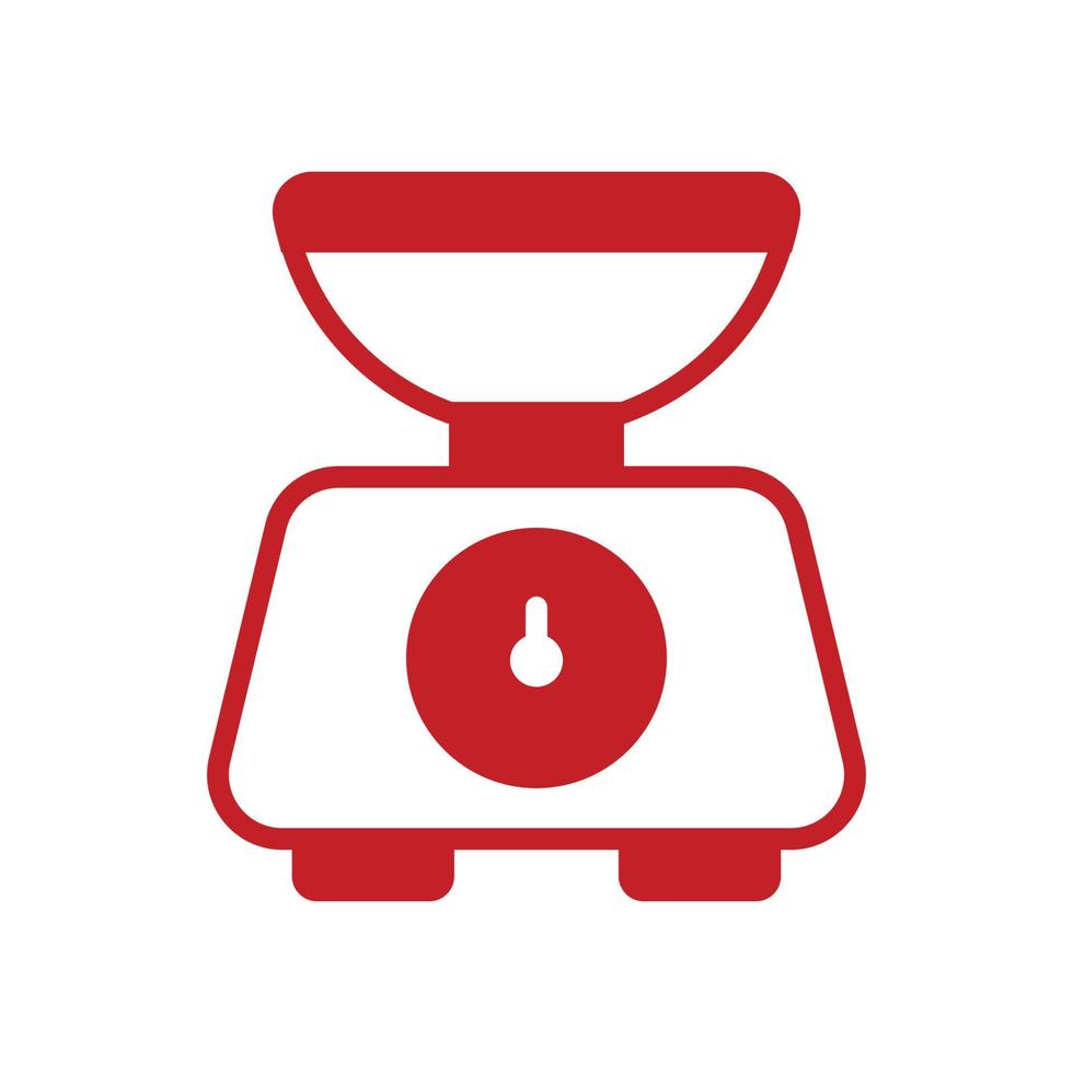 Kitchen Scale Vector Solid Icon. EPS 10 FIle