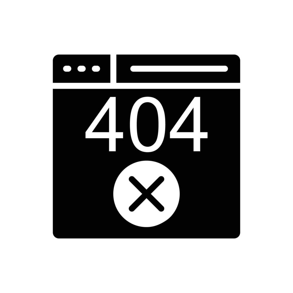 Error Page Vector Icon Design Development Glyph  EPS 10 file