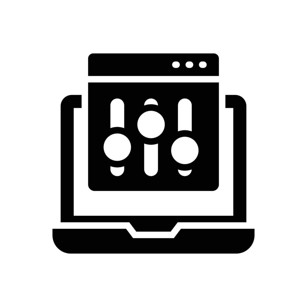 panel de administración vector icono diseño desarrollo glifo eps 10 archivo