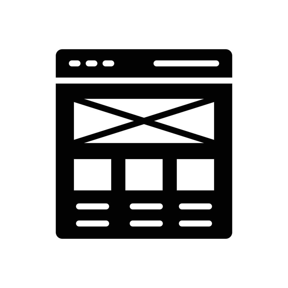 Wireframe Vector Icon Design Development Glyph  EPS 10 file