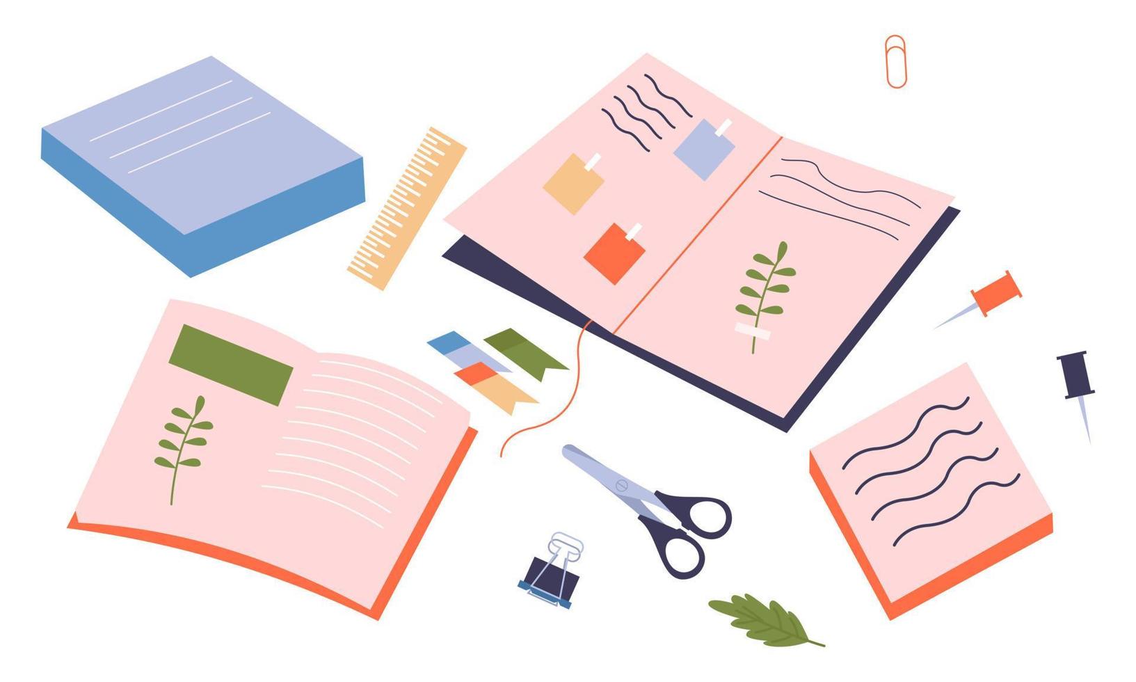 Paper notebooks, planners, diaries logo vector 17257084 Vector Art at