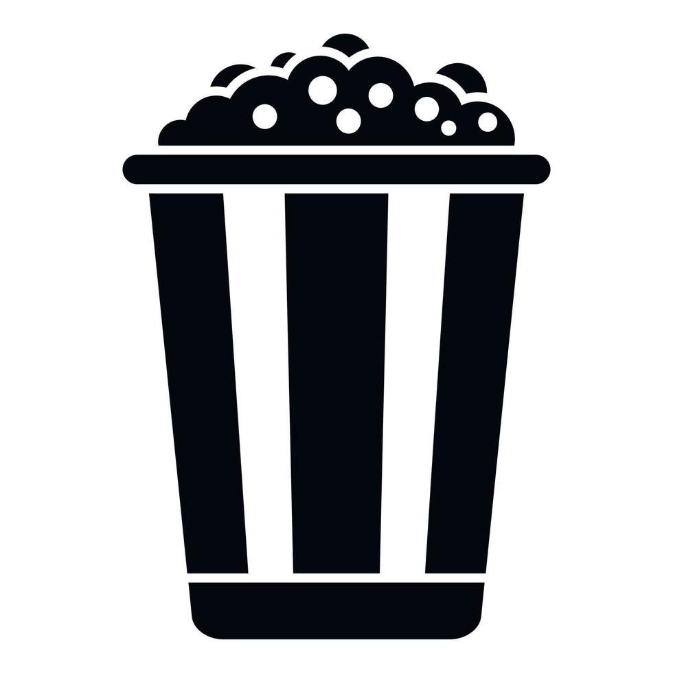 Popcorn bag icon simple vector. Machine corn vector