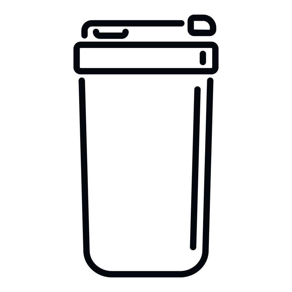 Tumbler thermo cup icon outline vector. Reusable coffee vector