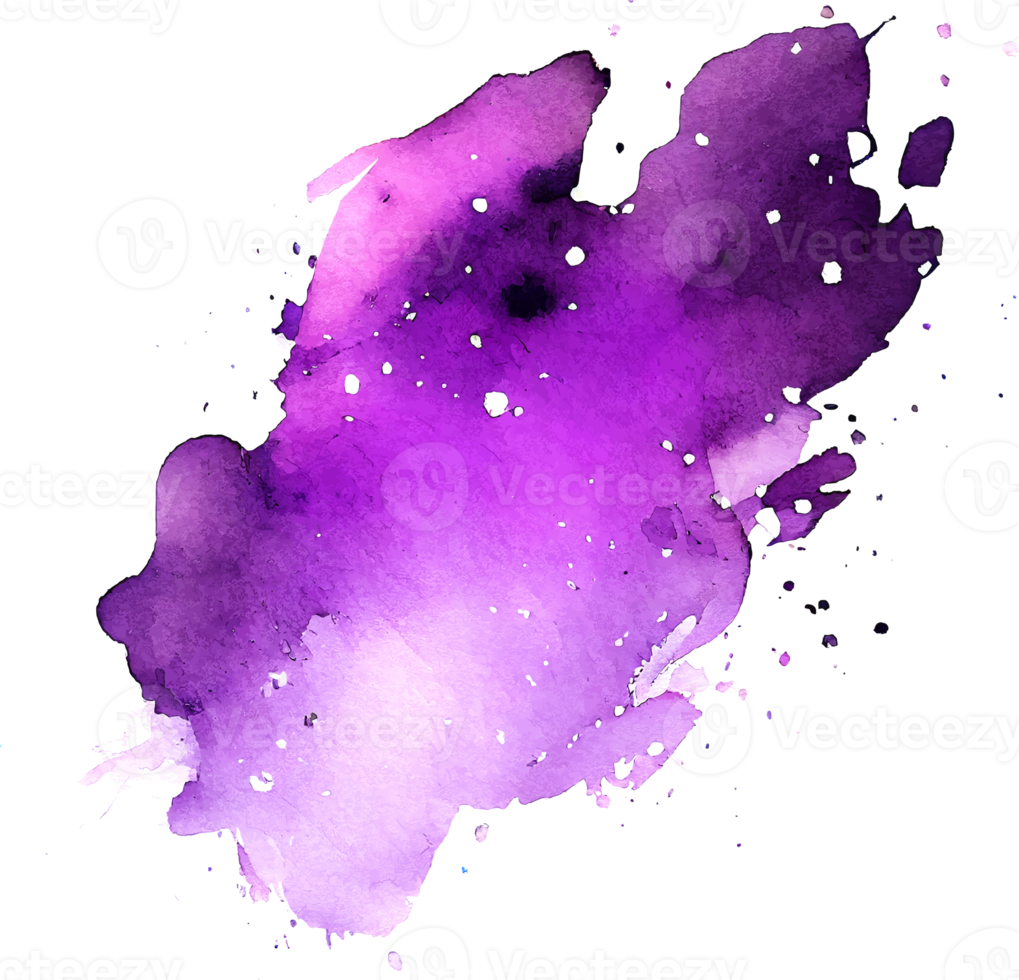 Violet Watercolor Paint Splash Isolated png