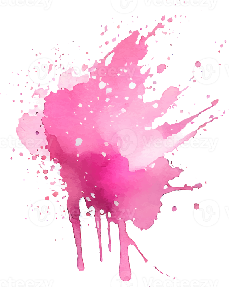 Pink Watercolor Paint Splash Isolated png