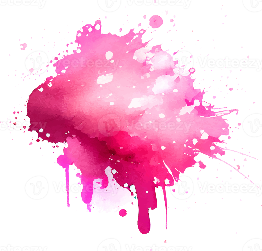 Pink Watercolor Paint Splash Isolated png