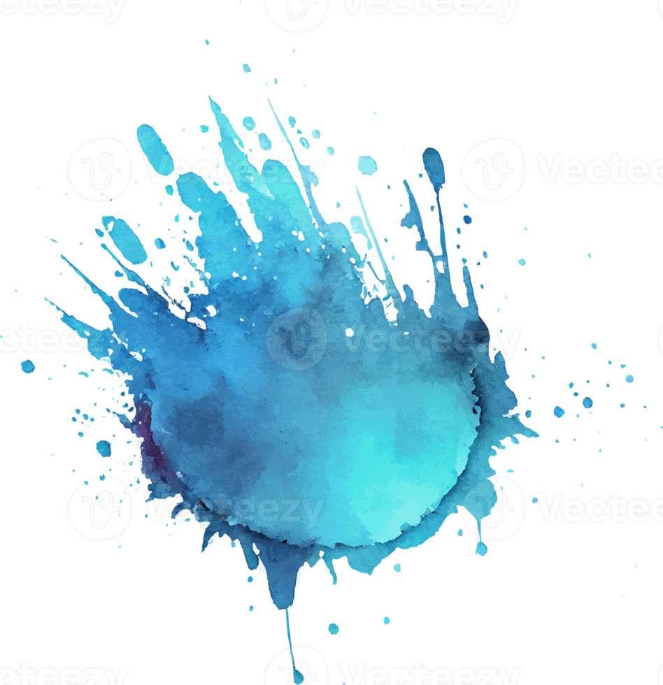 Blue Watercolor Paint Splash Isolated png