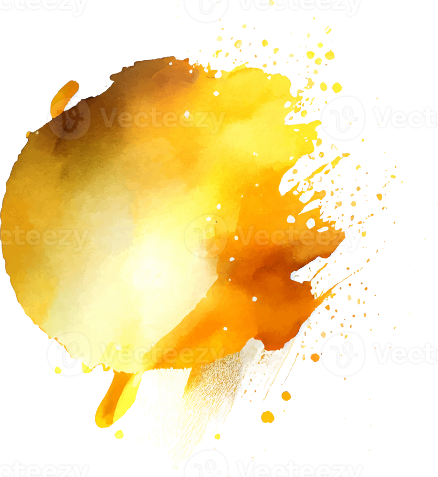 Golden Glitter Paint Splash Isolated png