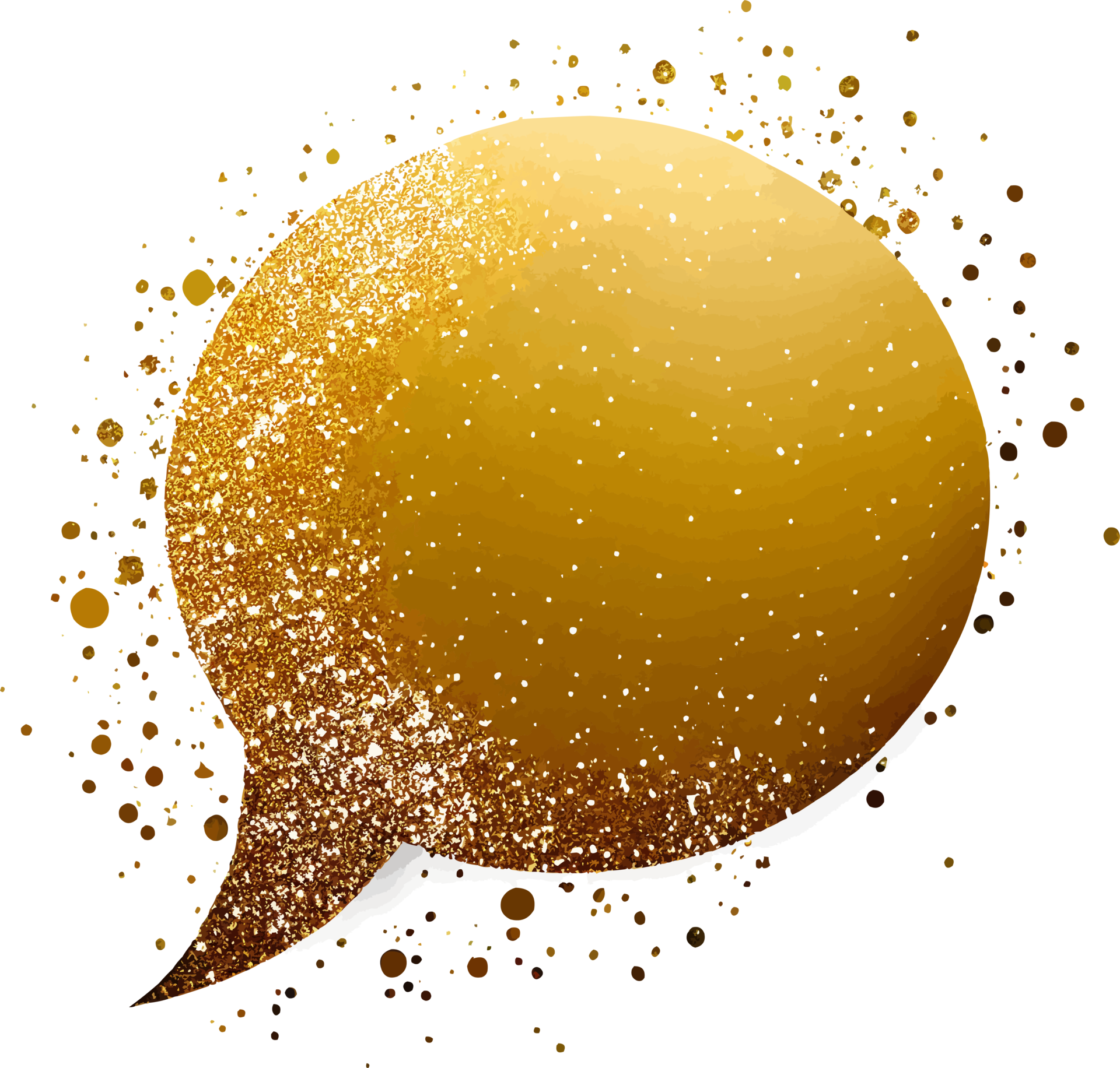 Golden Glitter Paint Splash Isolated 17257714 PNG