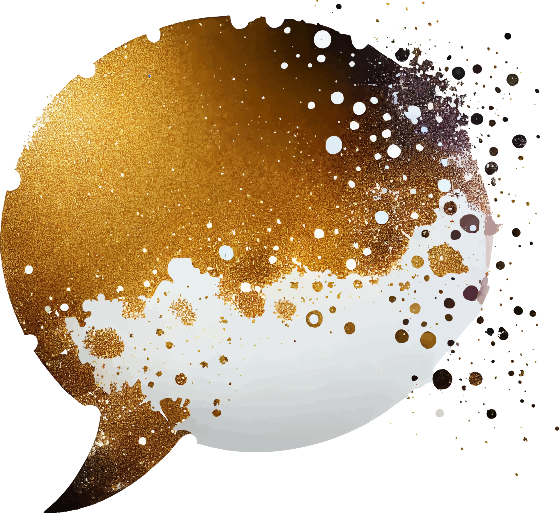 Golden Glitter Paint Splash Isolated 17257714 PNG