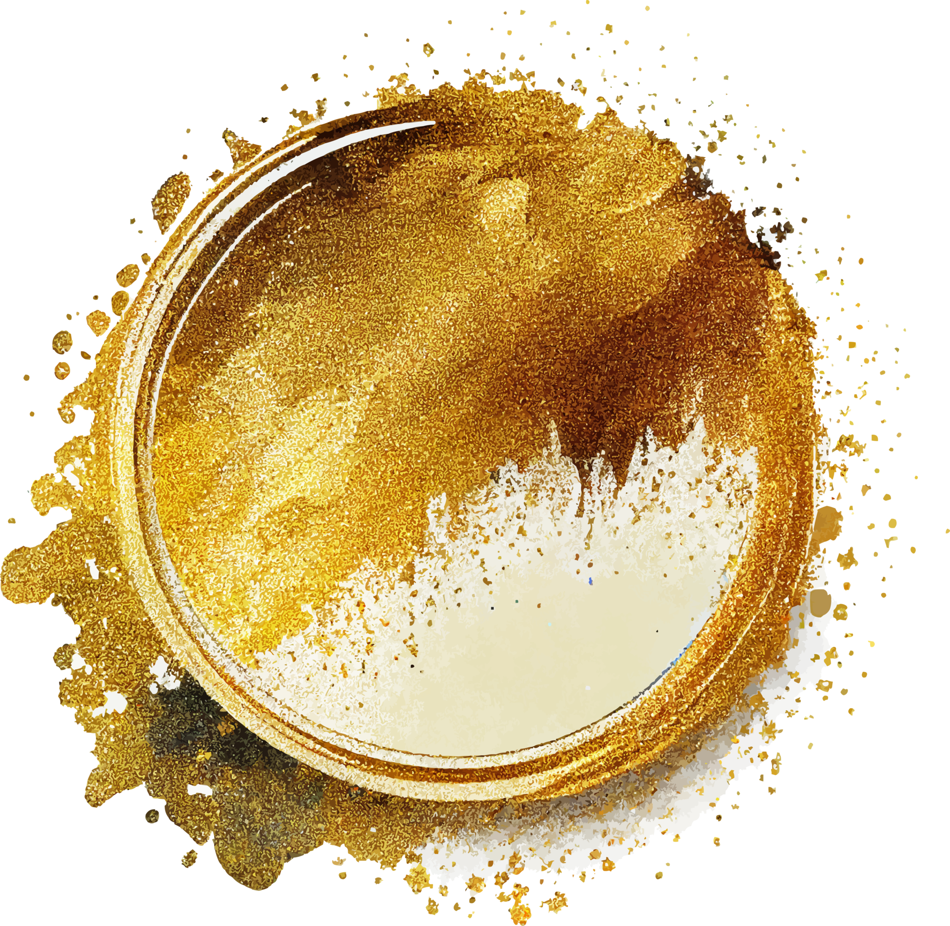 Paint Gold Food coloring, brush stroke, gold-colored paint splash