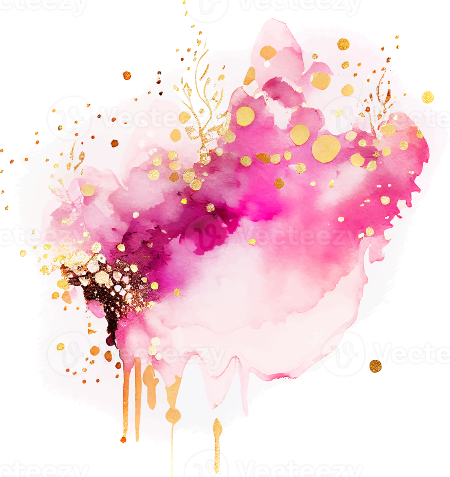 Pink Watercolor Paint Splash Isolated png