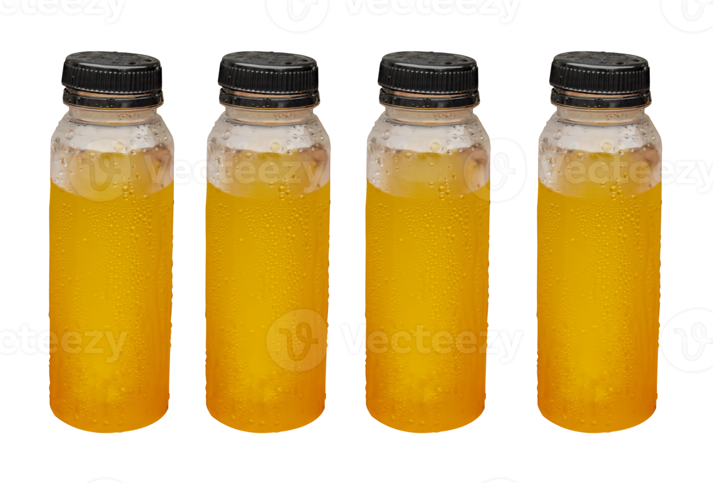 jus d'orange frais dans une bouteille en plastique. concept de boisson pour une bonne santé png