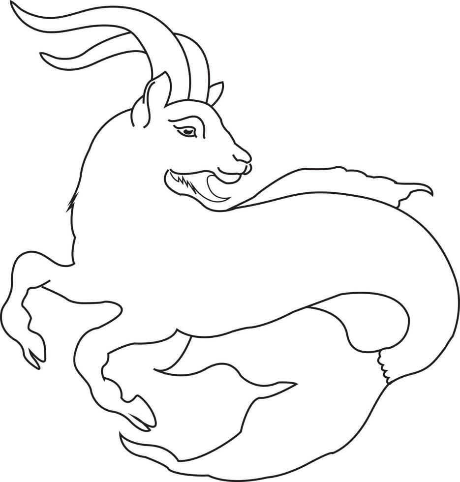 signo del zodiaco capricornio vector