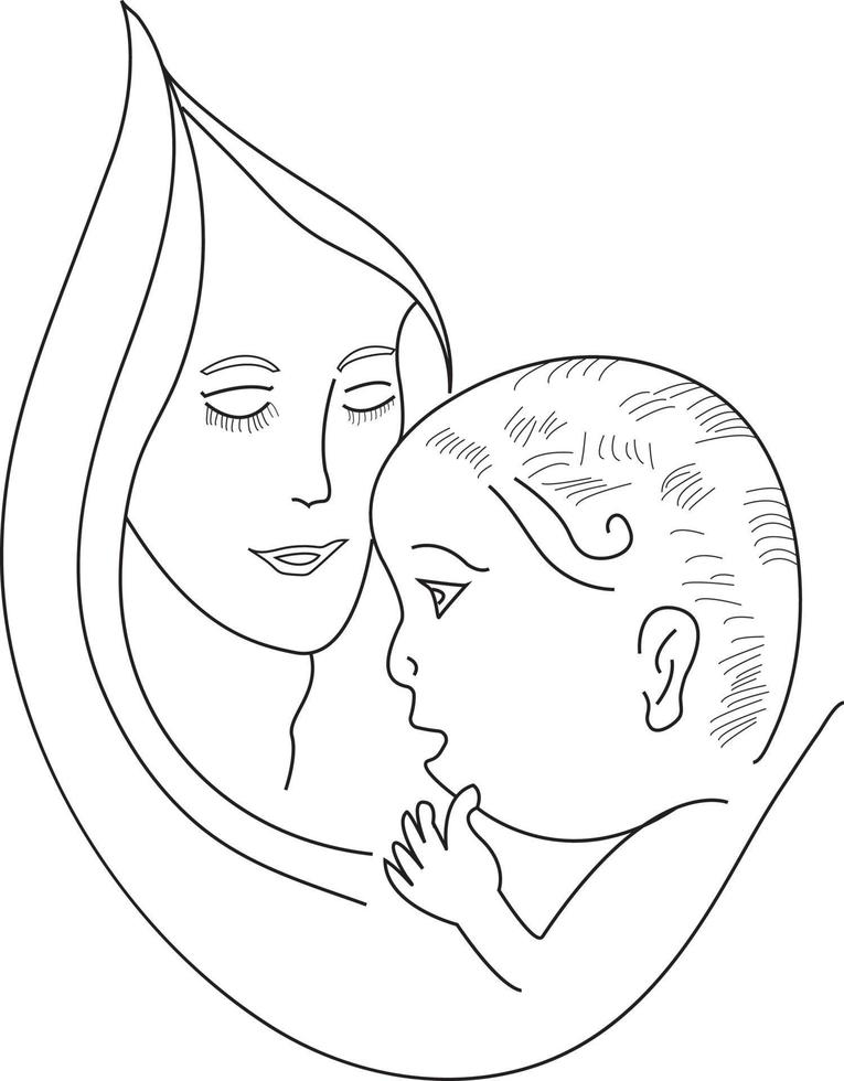 Mother and Son vector