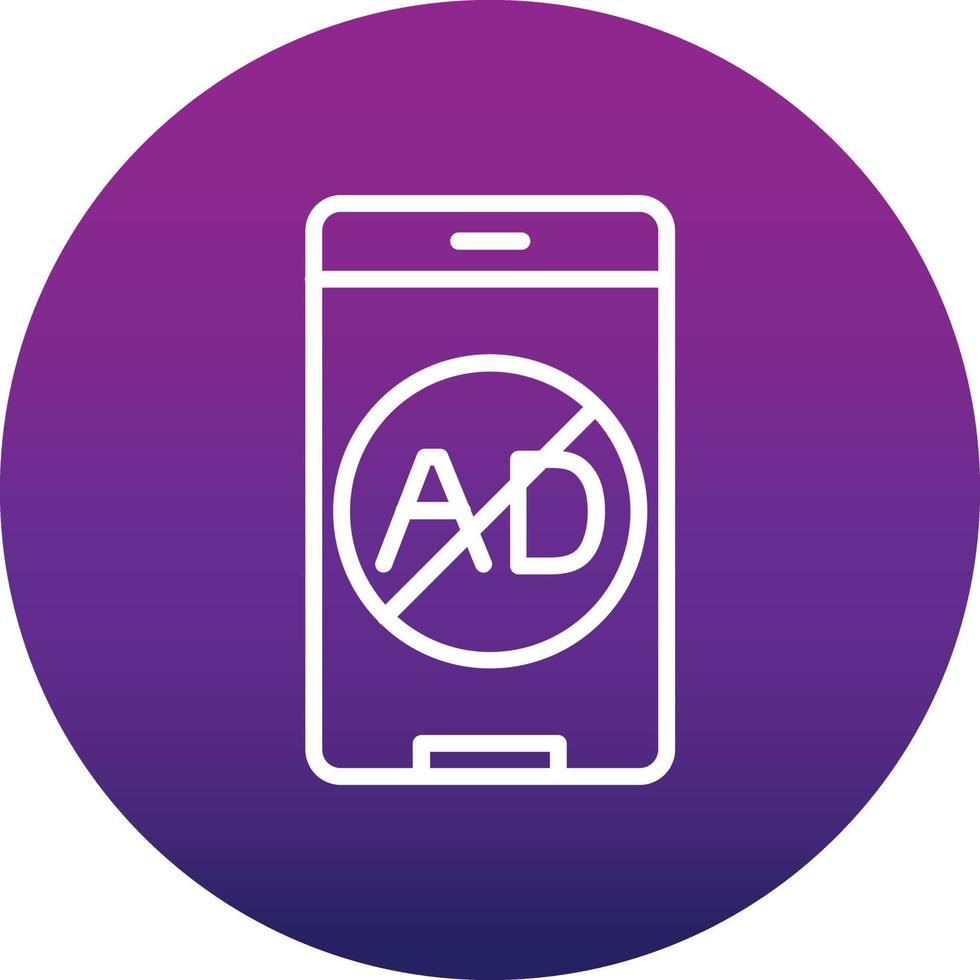 Ad Blocker Vector Icon
