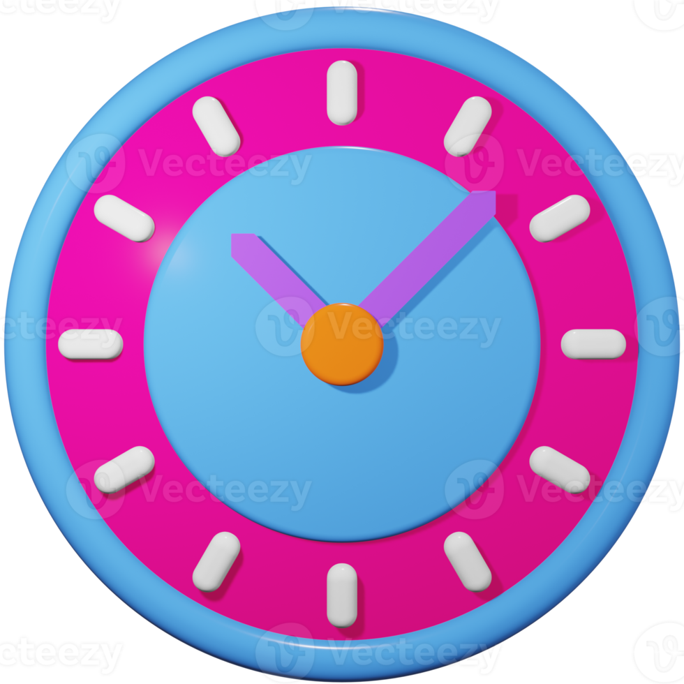 parete orologio 3d icona, tempo è i soldi png