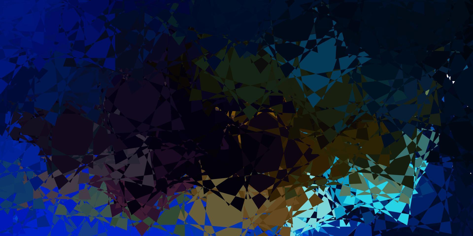 Dark Multicolor vector background with polygonal forms.