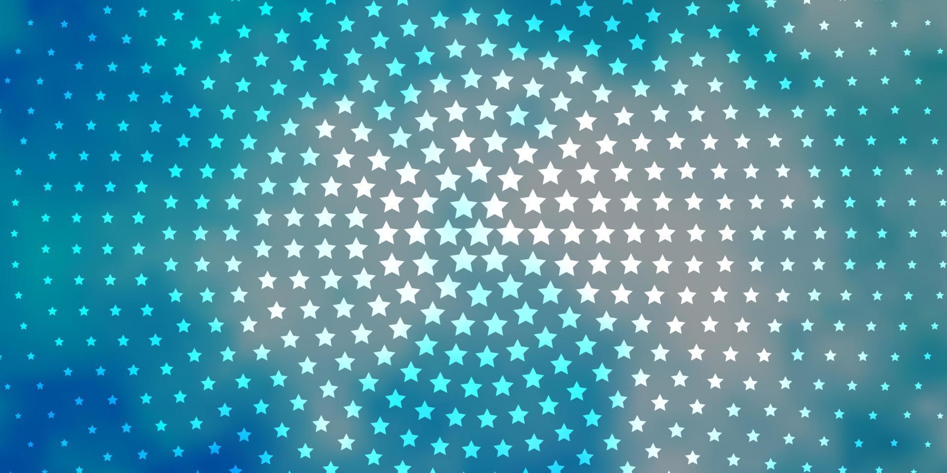 Fondo de vector azul claro con estrellas de colores.