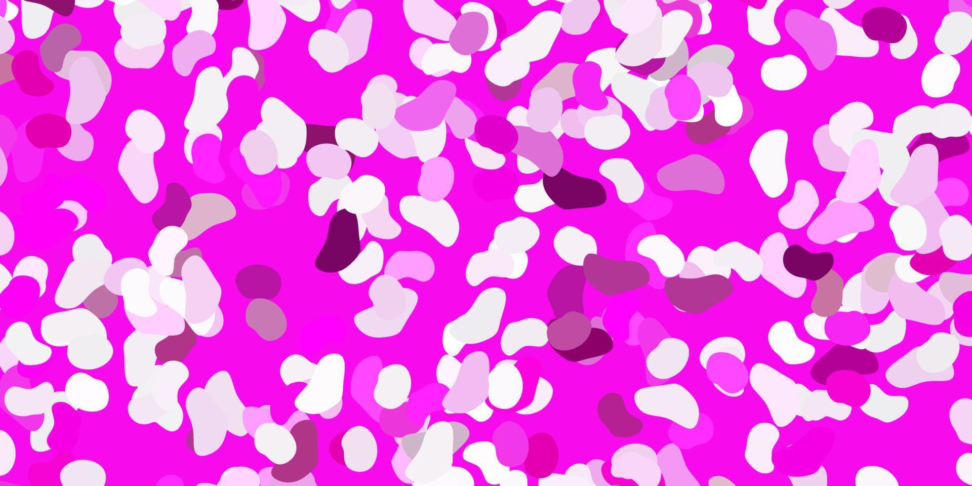 patrón de vector rosa claro con formas abstractas.