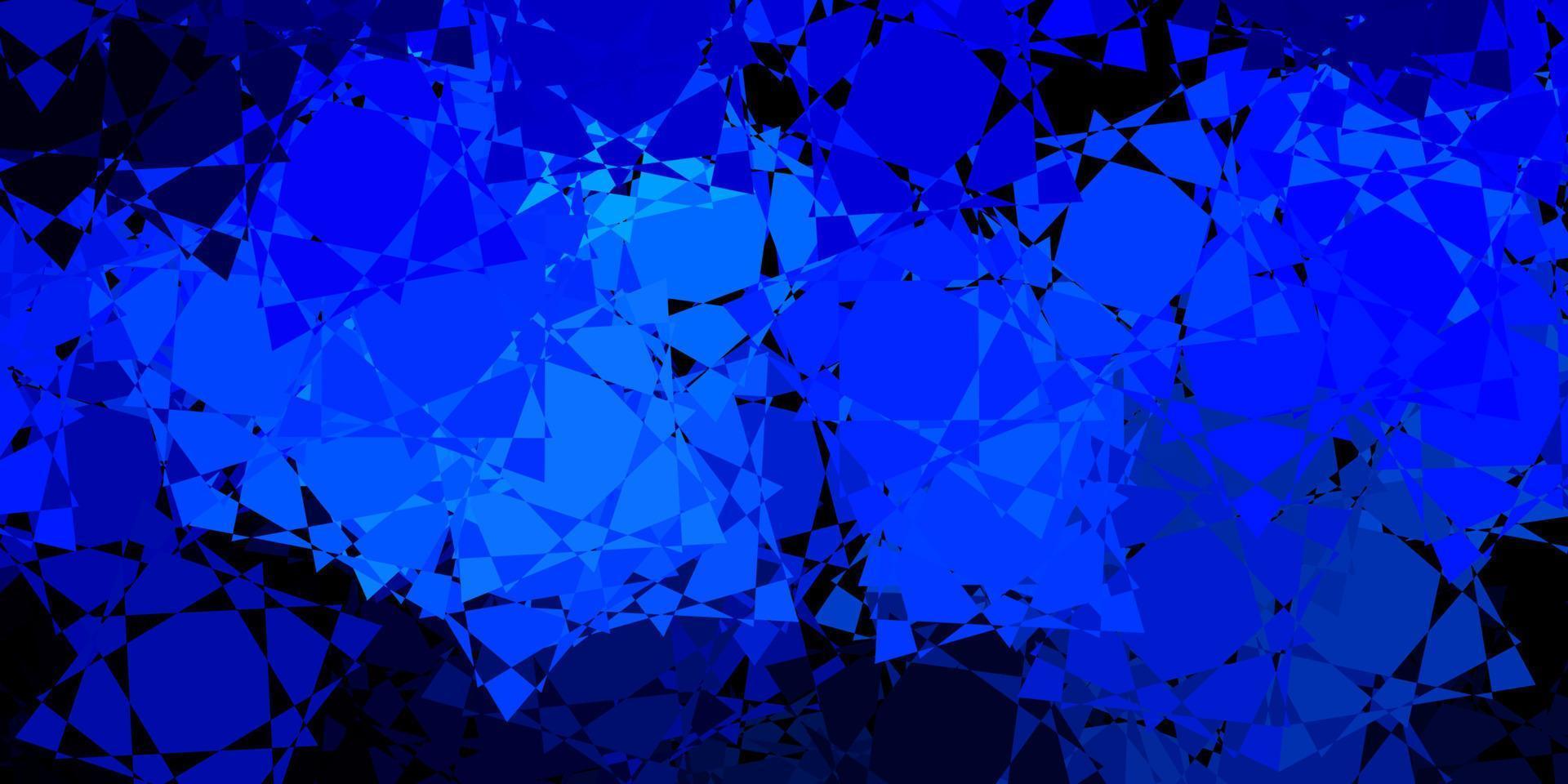 Dark Pink, Blue vector background with polygonal forms.