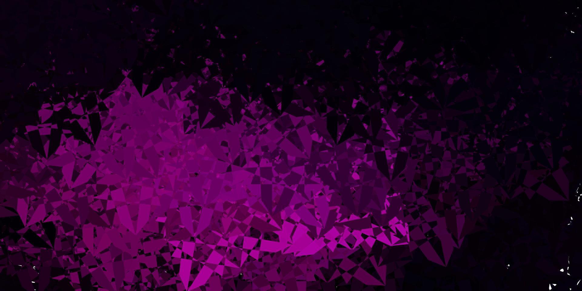 Dark Pink vector background with polygonal forms.