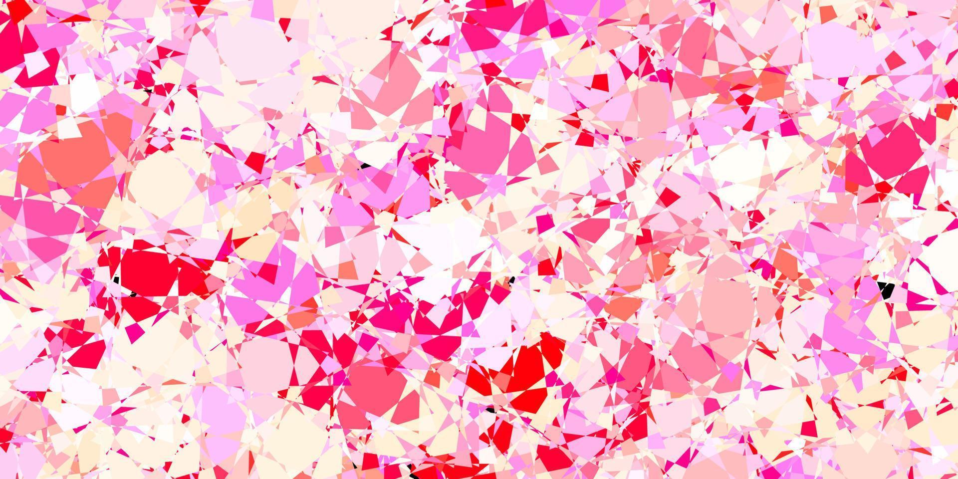 Dark Pink vector texture with random triangles.