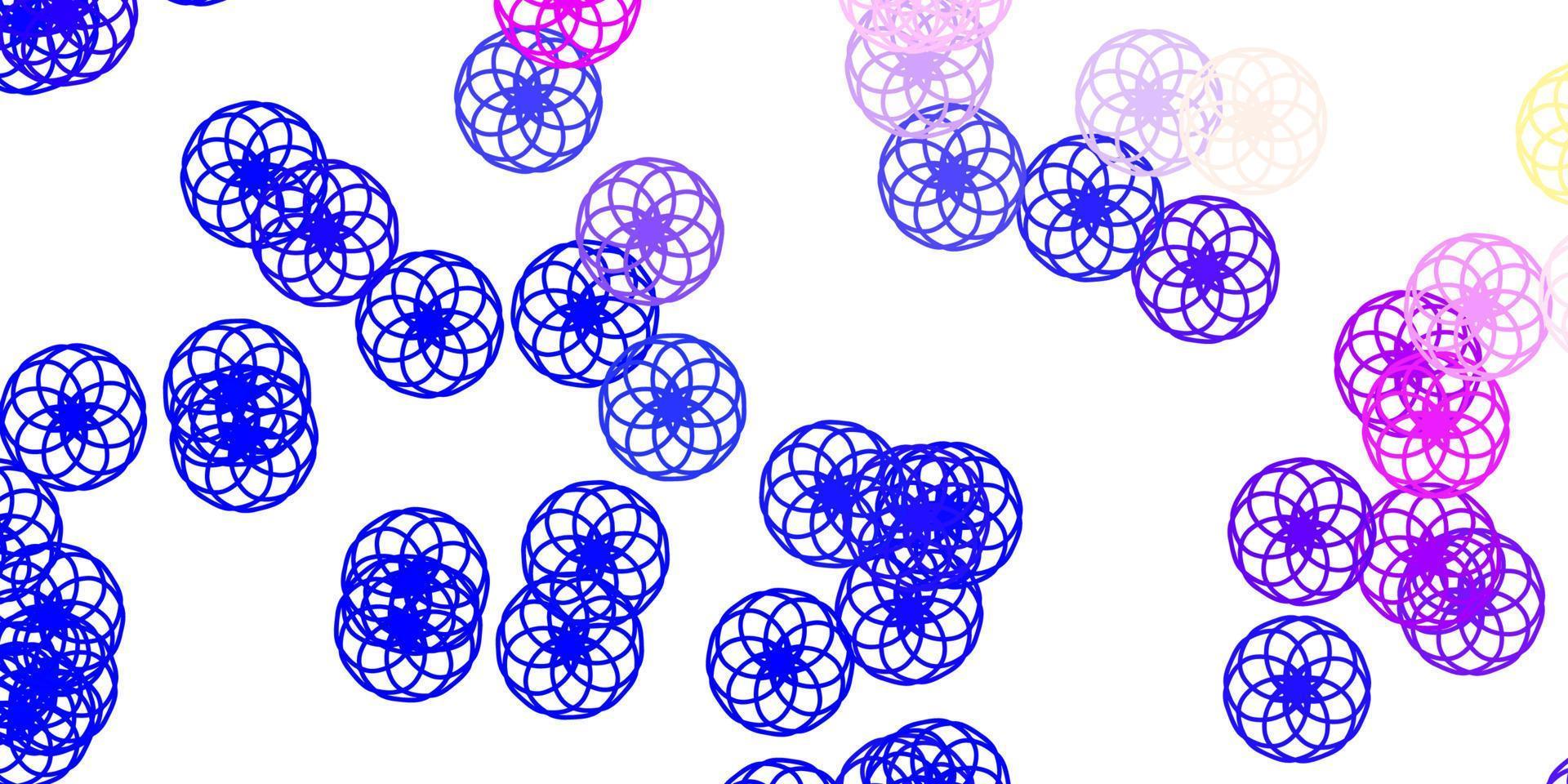 Light Pink, Blue vector background with spots.