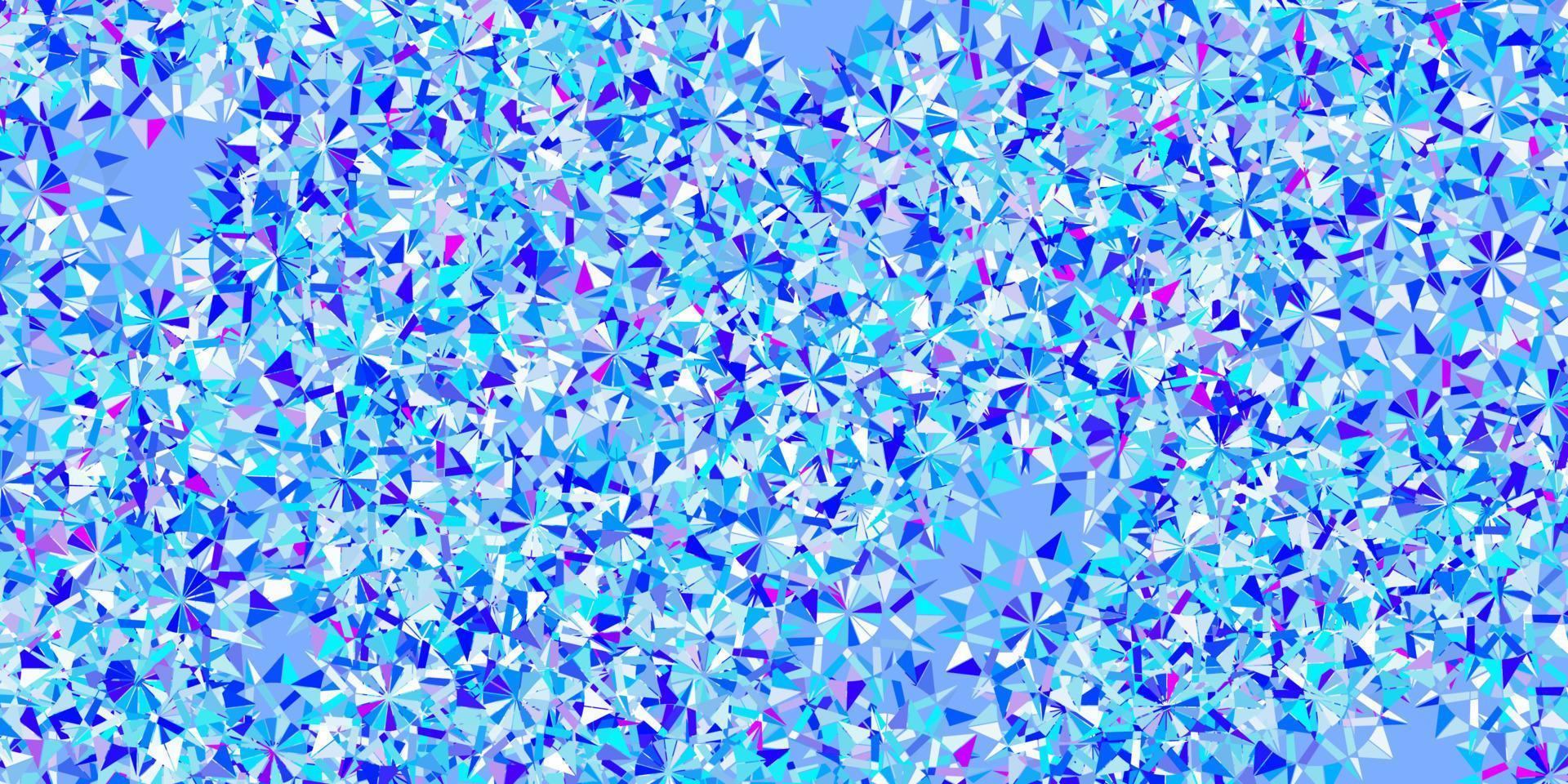 Light pink, blue vector layout with beautiful snowflakes.