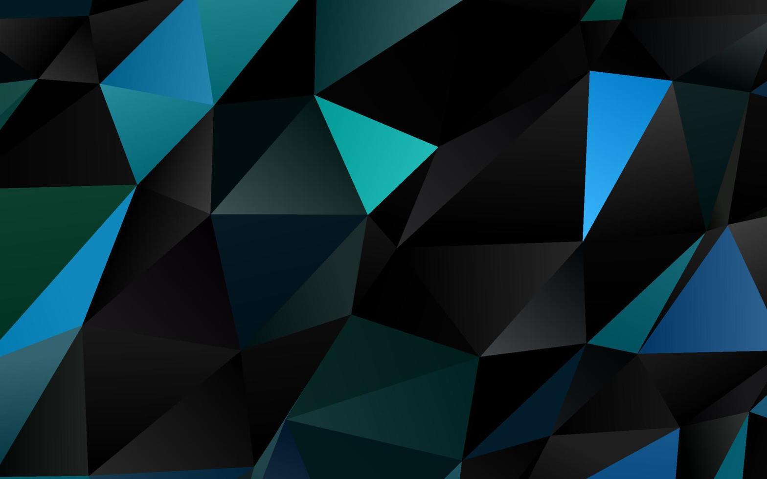 Light Blue, Green vector shining triangular background.