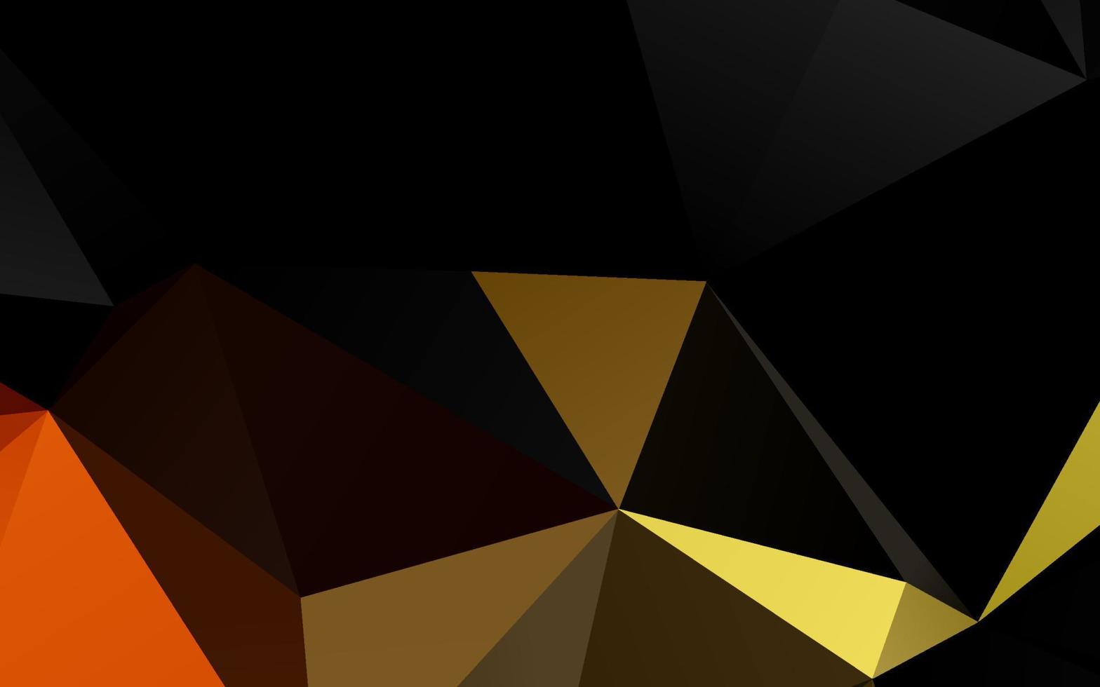 Dark Orange vector blurry triangle template.