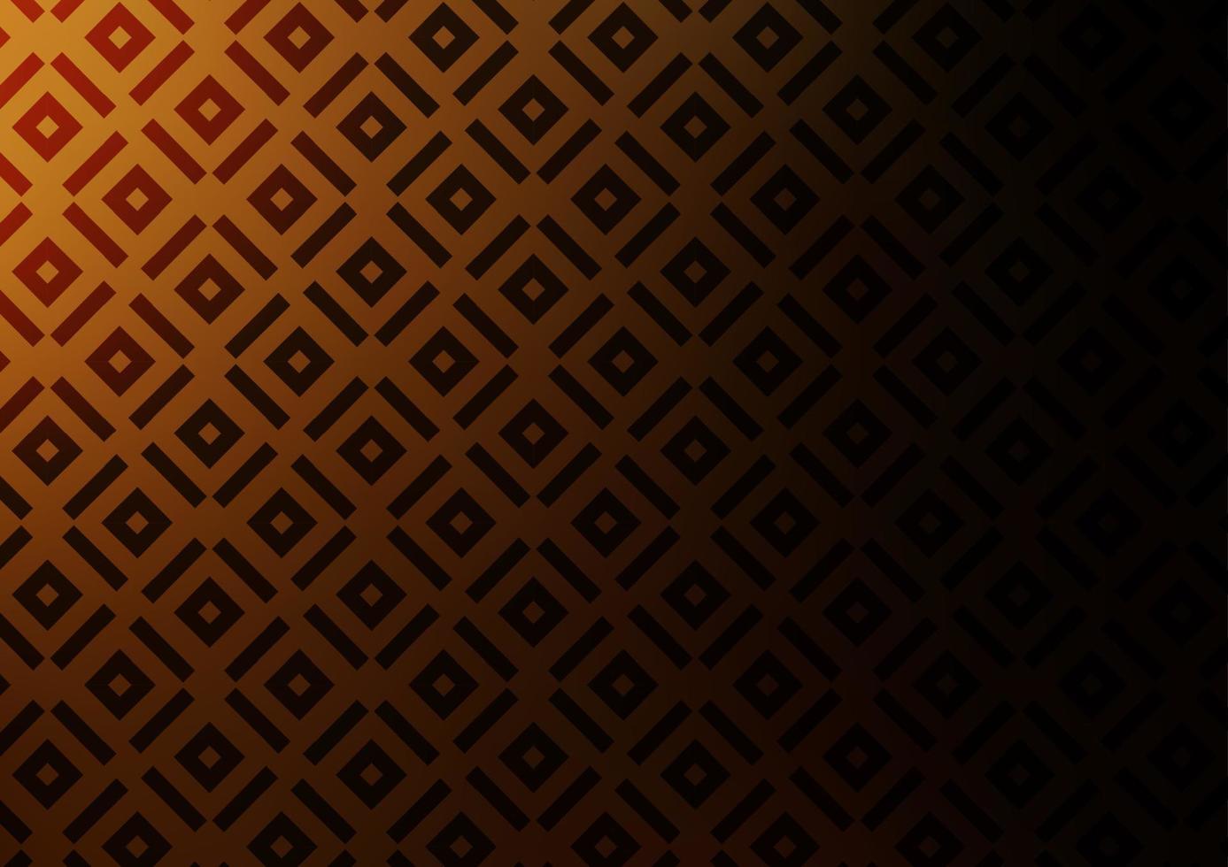 Dark Orange vector pattern with lines, rectangles.