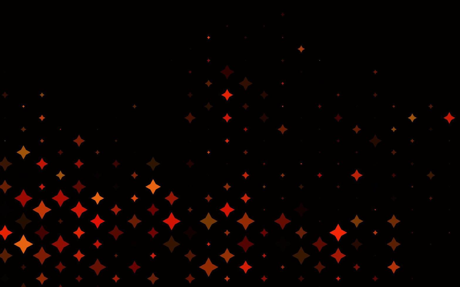 fondo de vector naranja claro con estrellas de colores.