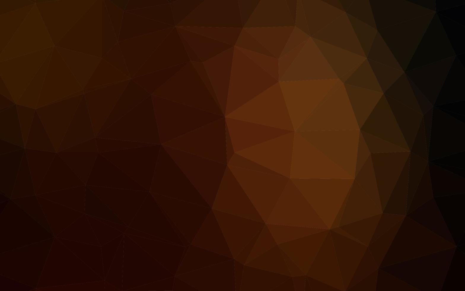 Dark Orange vector triangle mosaic template.