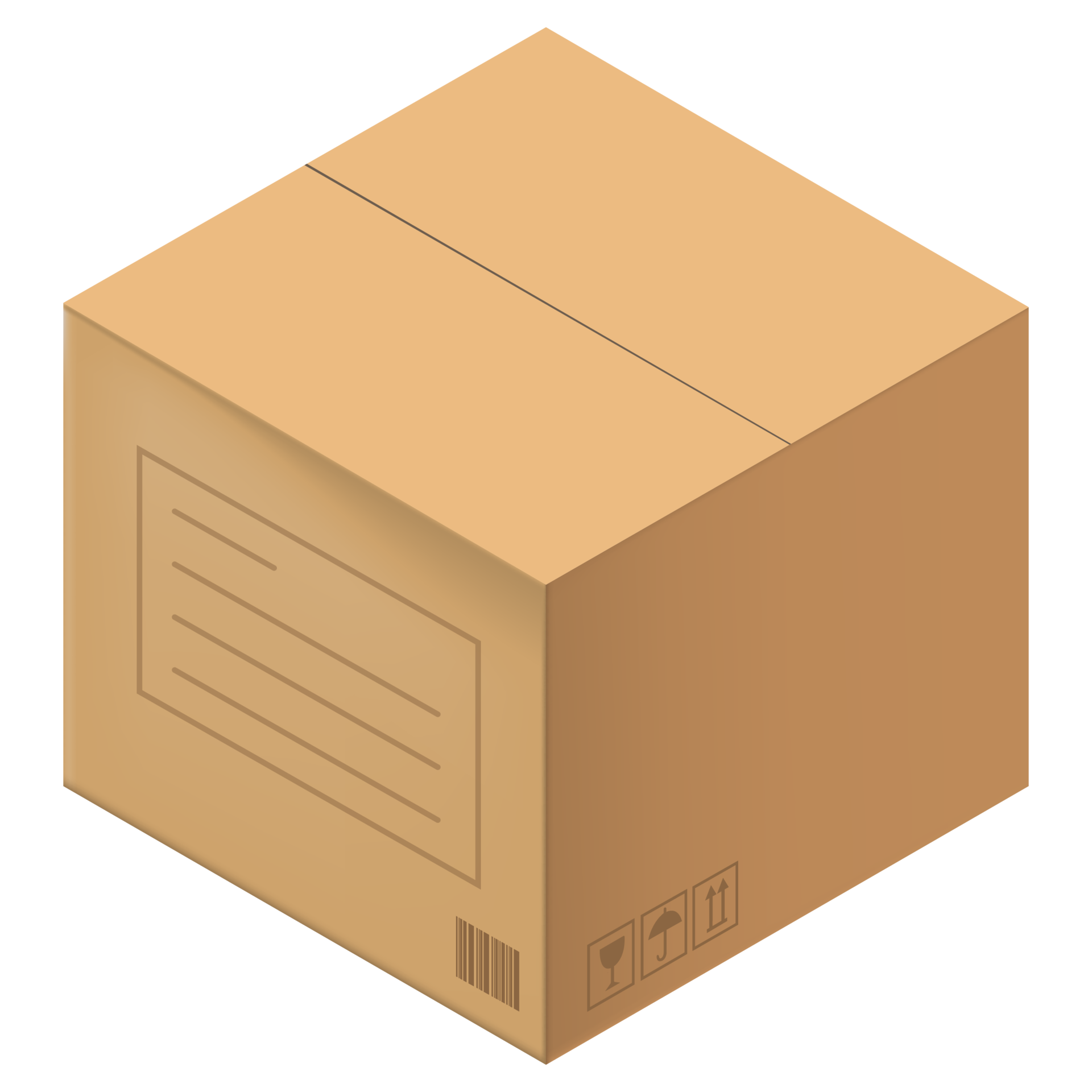 Closed cardboard box isolated 17259091 PNG