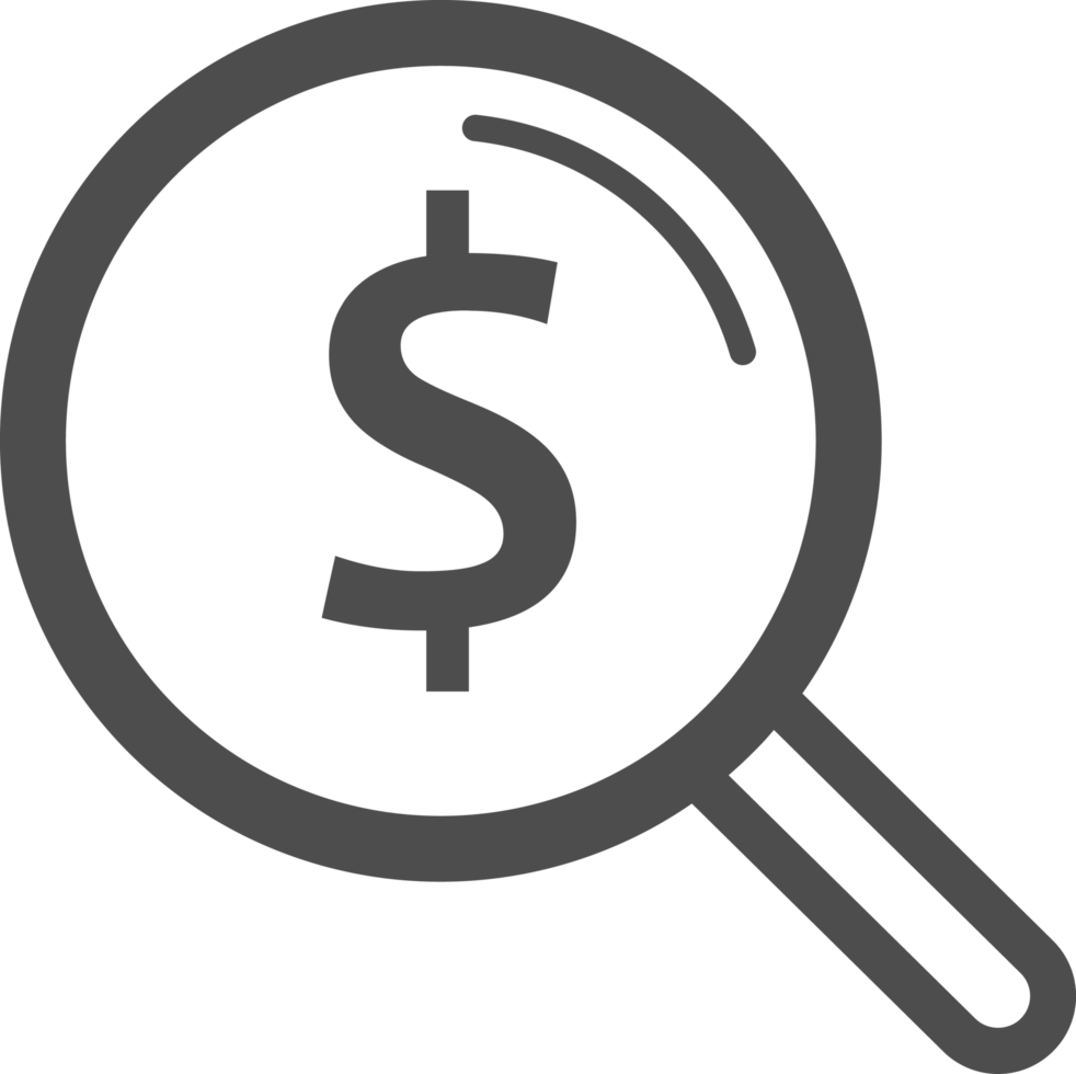 Money search icon symbol png