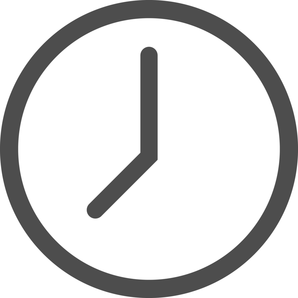 Clock icon. Time sign png