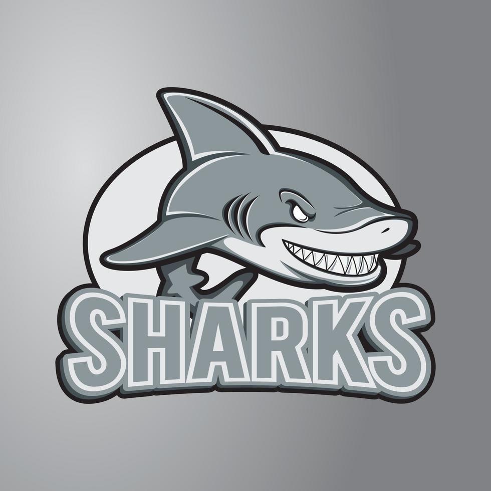 ilustración del logotipo de tiburón vector