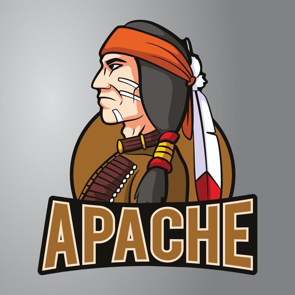Apache Mascot Logo vector