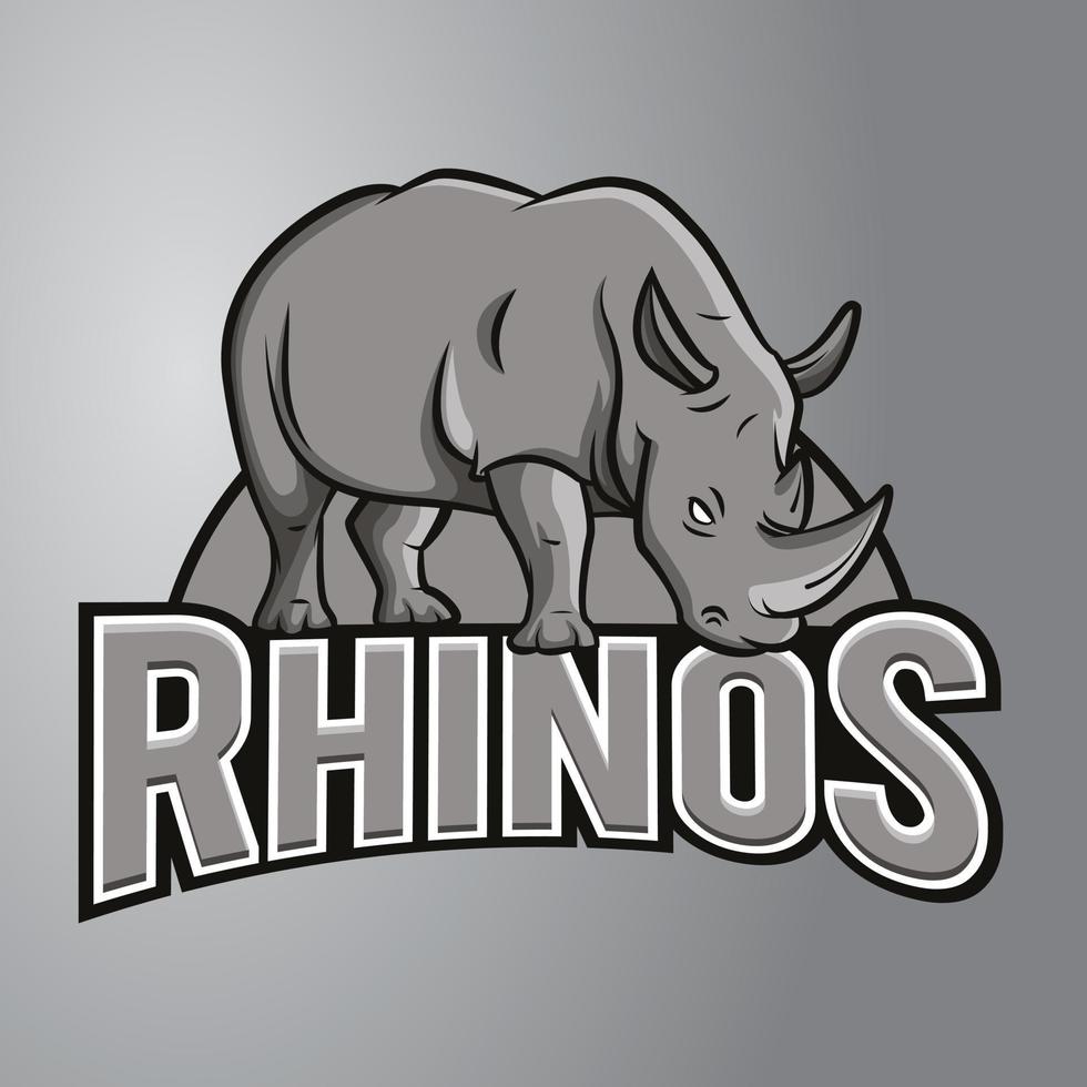 Rhino Mascot Logo vector
