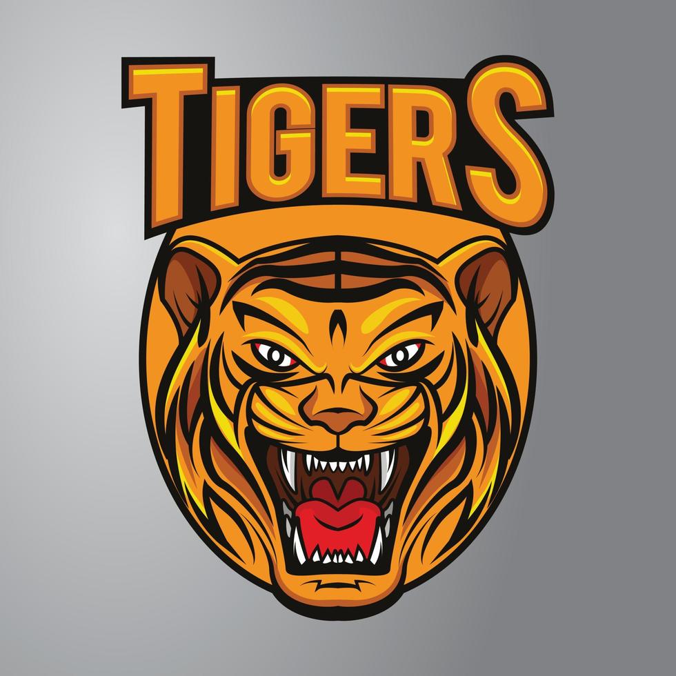 logotipo de la mascota del tigre vector