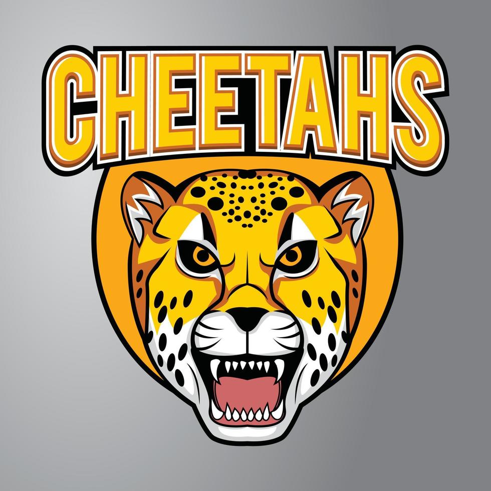 logotipo de la mascota del guepardo vector