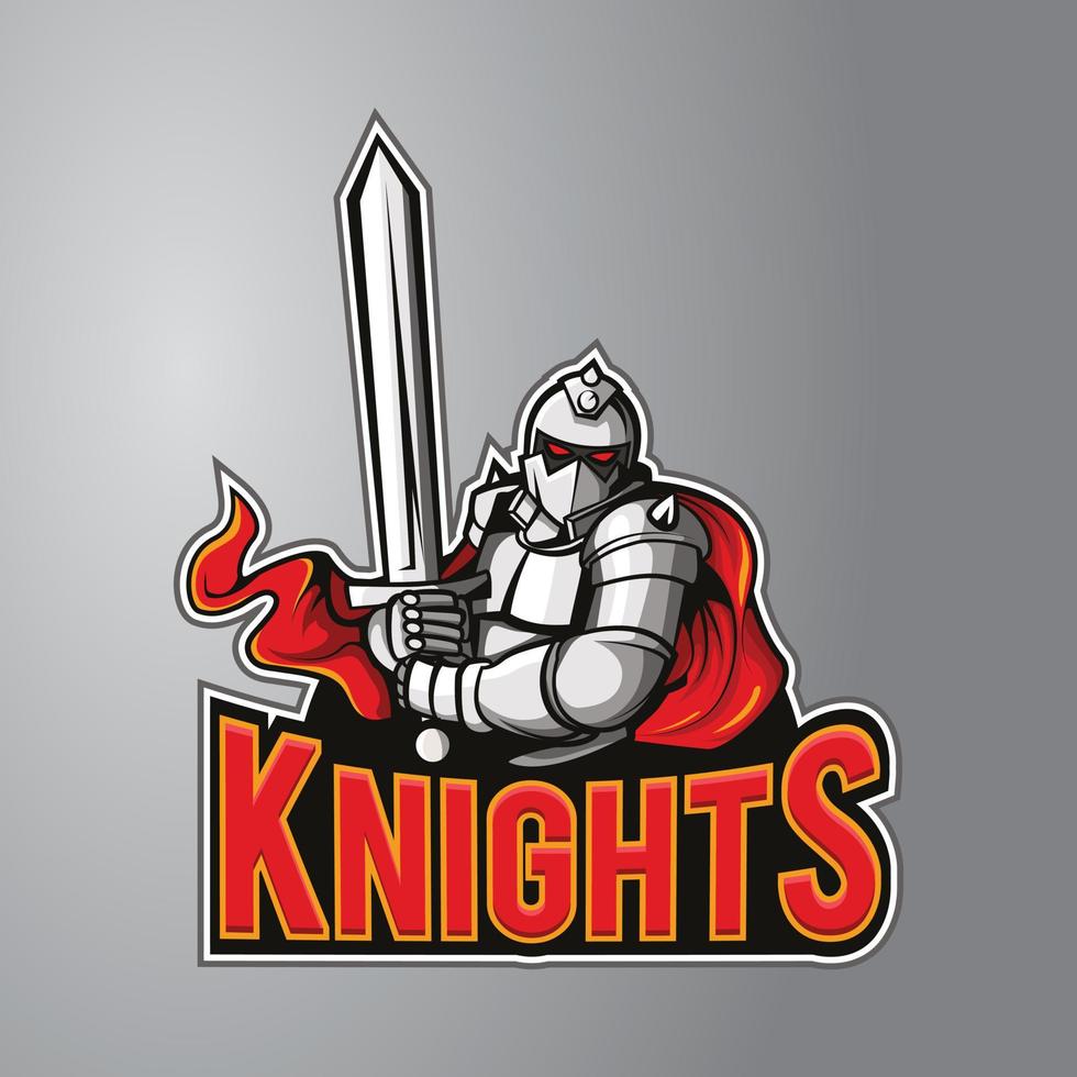 Knight Mascot Logo vector