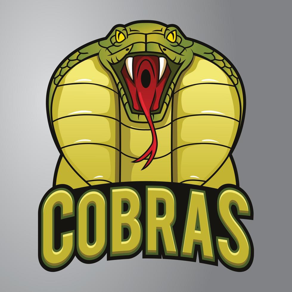 logotipo de la mascota de la cabeza de cobra vector