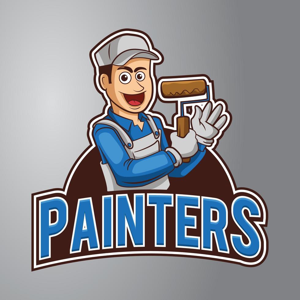 Painters Mascot Logo vector