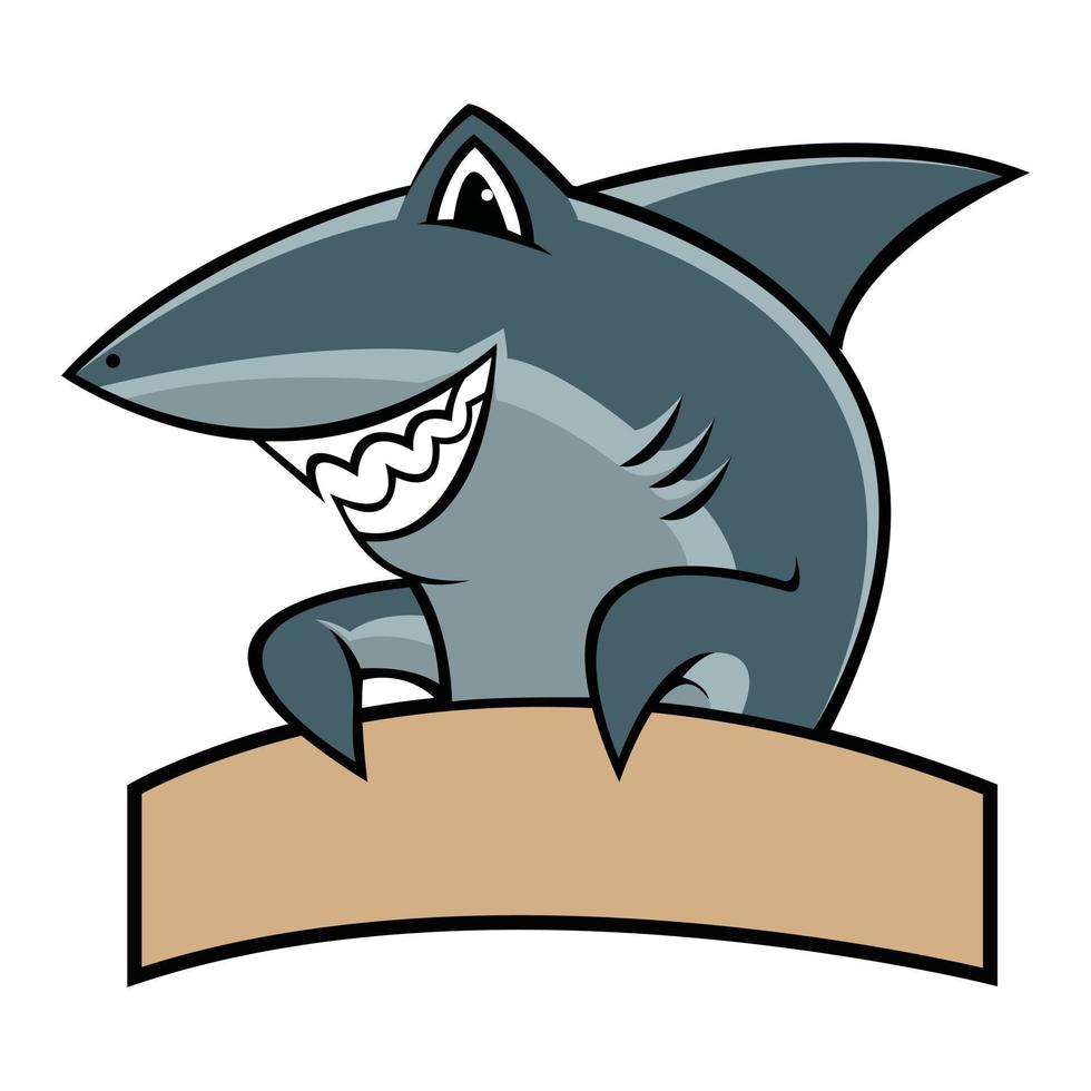 Shark Cartoon Mascot vector