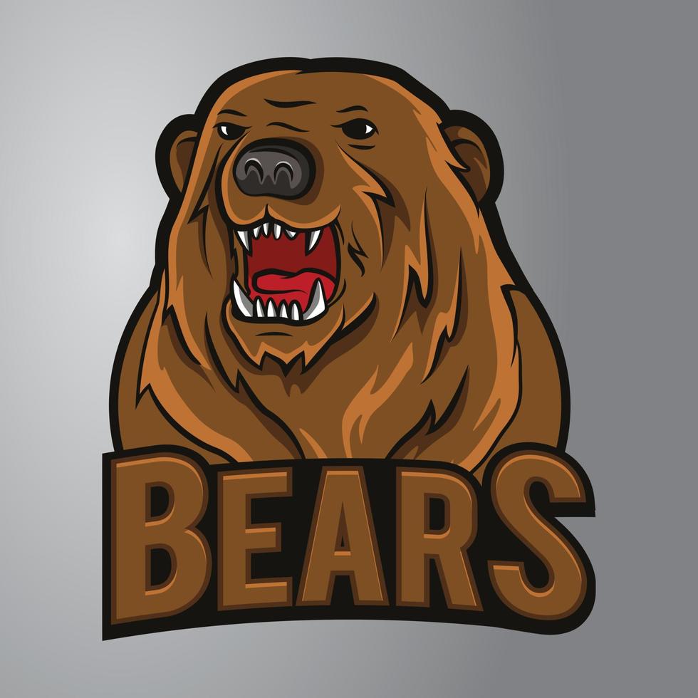 Bear Angry Mascot Logo 17259211 Vector Art at Vecteezy