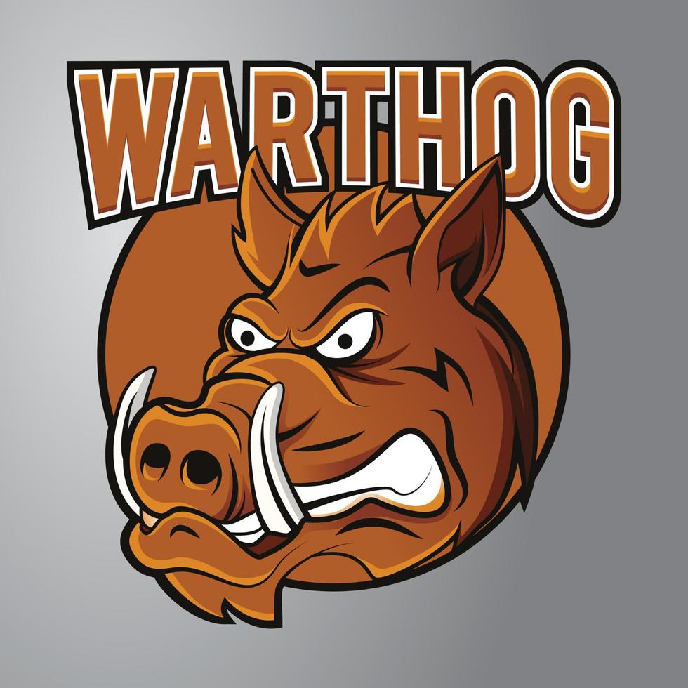 Warthog Mascot Logo vector